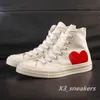 All Shoe CDG Canvas Play Love With Eyes Hearts 1970 1970s Big Eyes Beige Black Classic Casual Skateboard Sneakers Designer x3