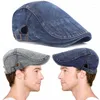 Berets Fashion Cowboy Hats For Men Retro Denim Sboy Women Hat Unisex Casual Cotton Beret Cap Hip Hop Flat Casquette Gorras Caps