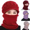 Wide Brim Hats Women Cycling Windproof Hat Warm Middle Aged And Elderly People For Mom Lady Scarf One-Piece Soft Grandma Winter