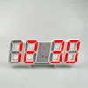 3D LED Display Wall Clock Digital Alarm Clocks Home Living Room Office Table Desk Night