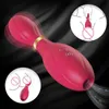 Beauty Items Double Head Clit Sucking Vibrator Nipple Stimulator Clitoris Sucker Bowling Vibration sexy Toys for Women Masturbation Adult 18