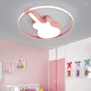 Luzes de teto Lâmpada de personalidade Design infantil quarto Led Guitar Room Light Boy Girl Pink Blue Creative Lamplb32611