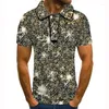 Heren Polos Gold Money Plus maat XXS-5XL Polo Shirt Hoge kwaliteit 3D-geprinte mannen Korte mouw Branden Zomerheren shirts