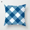 Kuddefodral 45x45cm Blue Geometric Pillow Case Peach Skin Cushion Cover Abstract Printed Decorative Home Textile Products