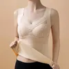 Women's Tanks Thermal Shirt Women Sleeveless Elastic Velvet Vest Top Sling Warm Underwear Soft Thermo Sexy 3XL