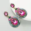 Kolczyki Dangle Róż luksusowy kryształ dla kobiet eleganckie oświadczenie z nyszek nr oświadczenie pendanty kolczyki