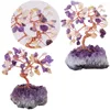 ジュエリーポーチTumbeelluwa Crystal Money Tree Natural Amethyst Cluster Base Bonsai Figurine For Luck and Luck Home Decor 3.5-4.7 "