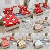 Chair Covers Christmas Slipcover Sofa Seat Cushion Cover For Living Room Santa Claus Elastic Furniture Protector