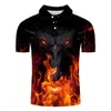 Мужская половая пламени Polos Plus размер XXS-5XL Polo Рубашка высококачественная 3D-печать мужчин с коротким рукавом летние мужские рубашки