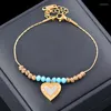 Link Bracelets SINLEERY 316L Stainless Steel Shell Heart Drop For Women Gold Color On Hand Fashion Jewelry Gifts SL535 SSB