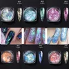 Nagel glitter kristall eld opal flakes paljetter lila holografisk diy krom pulver för naglar manikyr pailletter