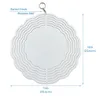10インチアルミニウム昇華印刷可能な3D風スピナーブランクダブルサイドグロスホワイトラウンドサークルDIYハンギング装飾