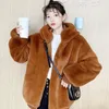 Manteau d'hiver en fausse fourrure pour femme, manteau moelleux avec oreilles à capuche, épais et chaud, mignon Kawaii, veste décontractée, couleur unie