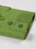 البلوزات النسائية الأنيقة Woemn's Terctlar Long Sleeve Shirt 2023 Spring Chic Green Green Single Shirts M211
