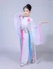 Abbigliamento da palcoscenico Abito da esibizione di danza classica per bambini Ragazza che scorre Fresco vestito da fata Ombrello Jiangnan per bambini