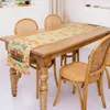 Tovaglia acquerello Foglie d'arancio Runner Decorazioni floreali per le vacanze del Ringraziamento per la decorazione rustica della casa colonica autunnale