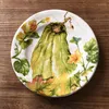 Plates Pastoral Style Creative Painted Auspicious Pumpkin Ceramic Plate Tableware Western Steak Salad Cake Storage Decorative