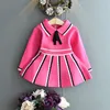 Meisjes trui jurk babykleding college windschool steden uniformen pleit kerst herfst winter kinderprinses jurk voor kinderen