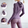 Active Shirts Women's Running Top 2023 Sports Slim Autumn Winter Quick-drying Fitness Yoga Hooded T-shirt Nude Pilates Solid Color