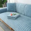 Pokrywa krzesełka grube pluszowa sofa poduszka na sofę Flannel Velvet do salonu Solidne meble ochraniacz bez poślizgu