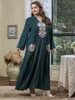 Plus size jurken toleen avond maxi 2023 vrouwen elegant feest grote lange mouw abaya oversize moslim kalkoenfestival kleding