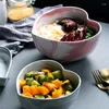 Kommen Noordse marmeren keramiek Keramiek Grote rijstkom snack Dessert Entree Sushi Plate Modern huishoudelijk fruit salade ramen keuken servies