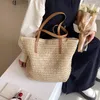 Borse da sera Borsa estiva monospalla in paglia da donna Borsa da vacanza al mare Borsa portatile ad alta capacità Grande borsa di design Sac A Main Femme Tote