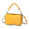 Sacs de soirée 2023 SS Chic gingembre jaune Crocodile motif en cuir de vache véritable Mini sac à bandoulière femmes mode multifonctionnel épaule