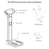 Масштаб массы тела тренажерного зала Scales USA Hot BMI анализатор здоровья 3D-сканер сегментарный корпус 8-Электродный портативный биоэлектрический импеданс Анализ