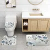 Tappetini da bagno Decorazioni per la casa in stile floreale europeo Tappetino per WC e set di tende da doccia Tappeto da bagno Piede antiscivolo