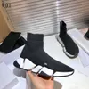 Designer Sock Bute Buty Casual Buty Platforma Mens Knit Socks Black White Treaker Wave Fala Mid-Top Sneakers Botows