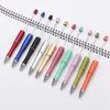 Plastic Beadable Pen Bead Pens Ballpoint Gift Ball Kidsparty Personalized Wedding For Guests-50Pcs1