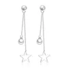 Orecchini pendenti Lampadario Timbro Gioielli in argento Alta qualità Donna Moda Retro Orecchini pentagramma cavo con nappa lungaDangle DangleDangle