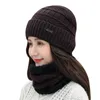 Berets Neck Warmer Winter Hats Women's Knitted Hat Scarf Fleece Balaclava Caps For Men Women Crying Ski Skullies Beanies Warm