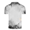 Polos pour hommes 2023 Homme Polo Shirt Mens Paysage Smog 3D Imprimé Casual T pour hommes Tops à manches courtes Tees