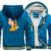 Felpe con cappuccio da uomo Pittura Cartoon Cute Girl Uomo Giubbotti Moda uomo caldo Hip Hop Cerniera con cappuccio Casual Streetwear 2023 Cappotto invernale spesso