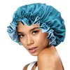 Beanies Solid Women Satin Bonnet Fashion Stain Silky Big For Lady Sleep Cap Headwrap Hat Hair Wrap Accessories Wholesale Beanie/Skull Caps