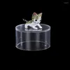 Hooks Crystal Clear Acrylic Round Cylinder Storage Display Nesting Riser Stands With Hollow Bottoms