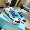 10A Curb Curb Sneakers شبكة منسوجة أحذية منسوجة أحذية حذاء رياضة غير عادي من الجلد المنقوش للنساء في Nappa Calfskin Size 35-46