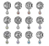 925 perles en argent Sterling bricolage pendentif à breloques accessoires convient pour pandora Bracelets collier nouveau 12 Constellation perle 1 pièces/lot