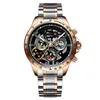 Montres-bracelets montre de luxe pour hommes HAIQIN Top marque en acier inoxydable automatique hommes montre-bracelet creux mécanique étanche montres Reloj Hombres