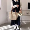 Borse da sera Borsa estiva monospalla in paglia da donna Borsa da vacanza al mare Borsa portatile ad alta capacità Grande borsa di design Sac A Main Femme Tote