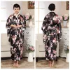 Etniska kläder Japan Pograf Japanese Kimono Traditionell kvinnaklänning Silk 3D Floral Print Stage Costume Yukata