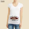 Maternity Tops Tees See You Soon Cute Baby Clothes for Summer Womens Pregnancy Clothing White Short Sleeve TShirt 12 Months Pregnant 230107