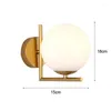 Wandlampen glazen kogellamp goud zwart sconce verlichtingsarmaturen Noordse moderne led spiegel verlichting badkamer slaapkamer verlichting huisdecoratie