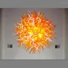 Lampes suspendues Lustre en verre orange moderne LED Bubls Pipe DIY