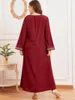 Vêtements ethniques Broderie Plus La Taille Musulman Abaya Femmes Robe Hijab Jubah Jilbab Turquie Robe Islamique Kimono Caftan Marocain Arabe Elbise