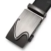 Cinture Peikong Marca Moda Fibbia automatica Cintura russa reversibile in vera pelle nera Uomo di alta qualità per uomo Larghezza 3,5 cm