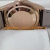 Unisex titta 36mm rose guld chokladdial dial dagdate lyx automatisk mekanisk ref.118135 äkta lather designer klockor montre de luxe