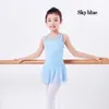 Stage Wear Summer Girls Ballet Dance Dress Sling Practice Clothes Children Gymnastics Leotard Net Yarn Stitching